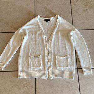 White knit cardigan